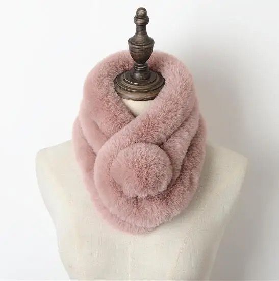 Brown Fur Winter Scarf